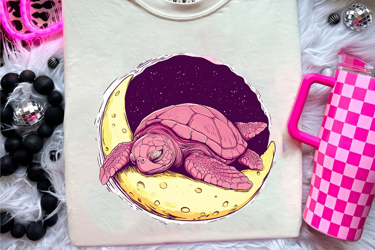 Pink Sea Turtle Clipart, an Illustration by CreationArt (Photo 8 of 9)