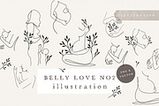 BELLY LOVE NO.2 / vector & png, an Illustration by KruthDesign (Thumbnail 1 of 9)