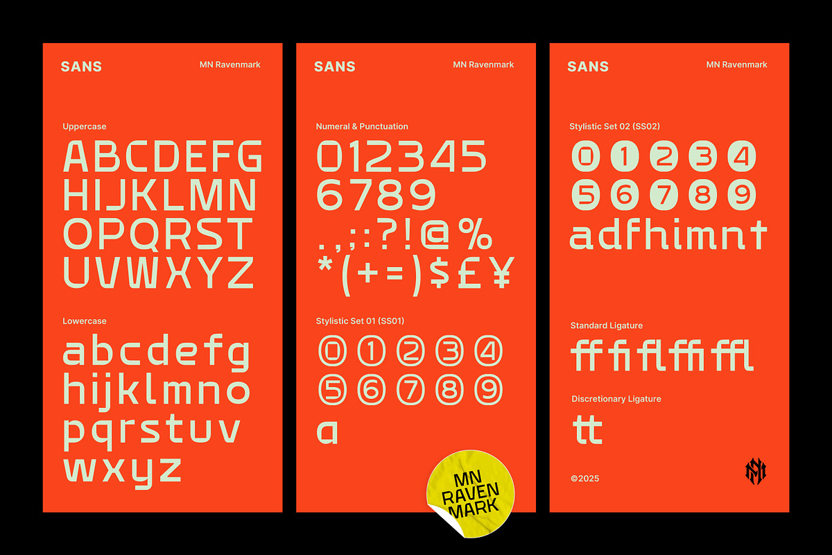 MN Ravenmark - Bold Display Sans, a Sans Serif Font by Mantra Naga (Photo 9 of 18)