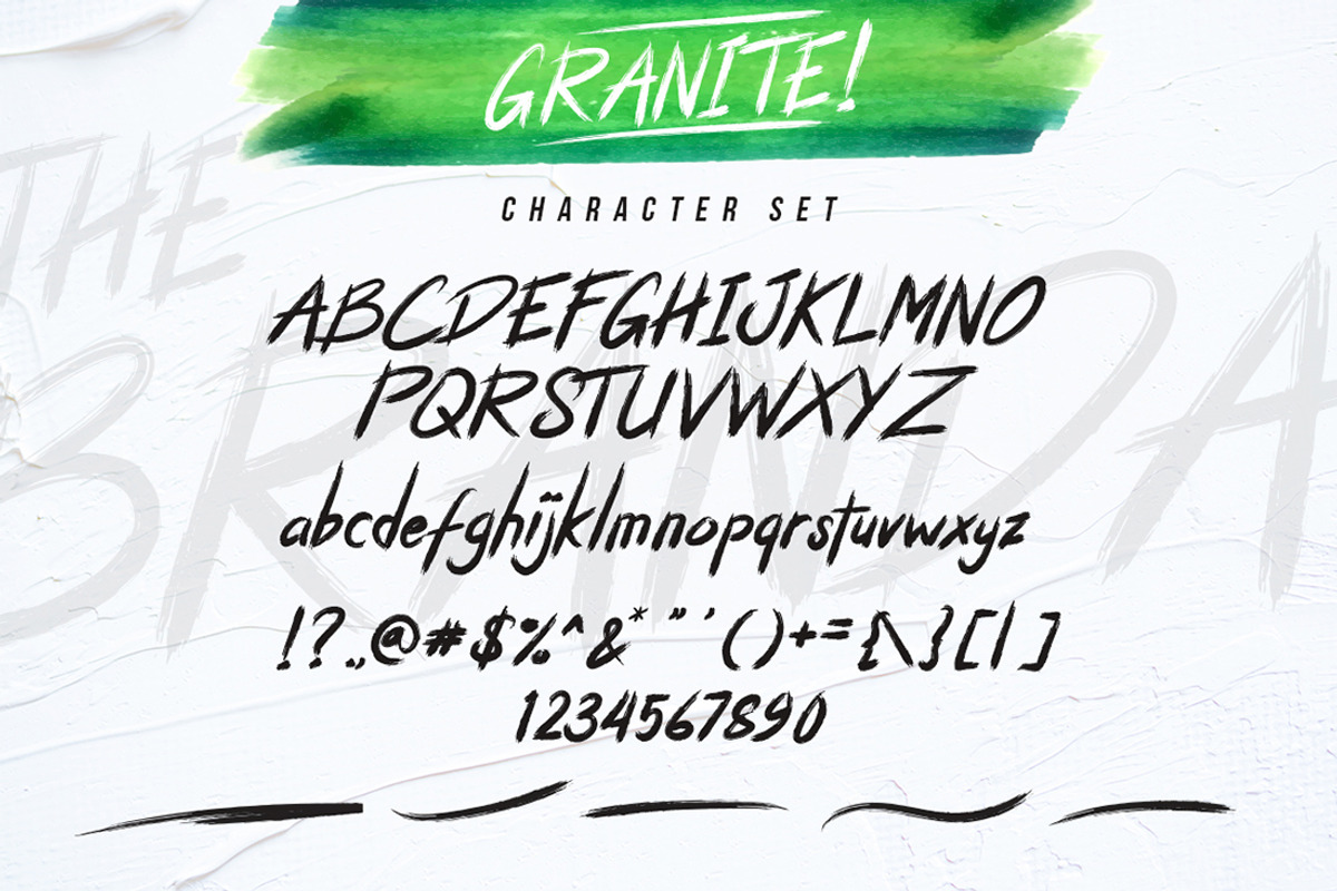 Granite Brush Business Font preview 8