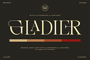 Gladier - A Modern Serif Font, a Serif Font by Comactype Foundry (Thumbnail 1 of 22)