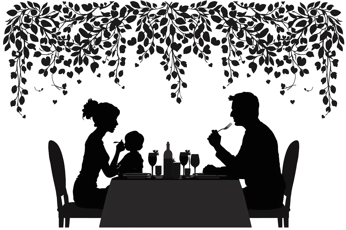 Minimalist family eating dinner, an Illustration by Amazin_art (Photo 8 of 17)
