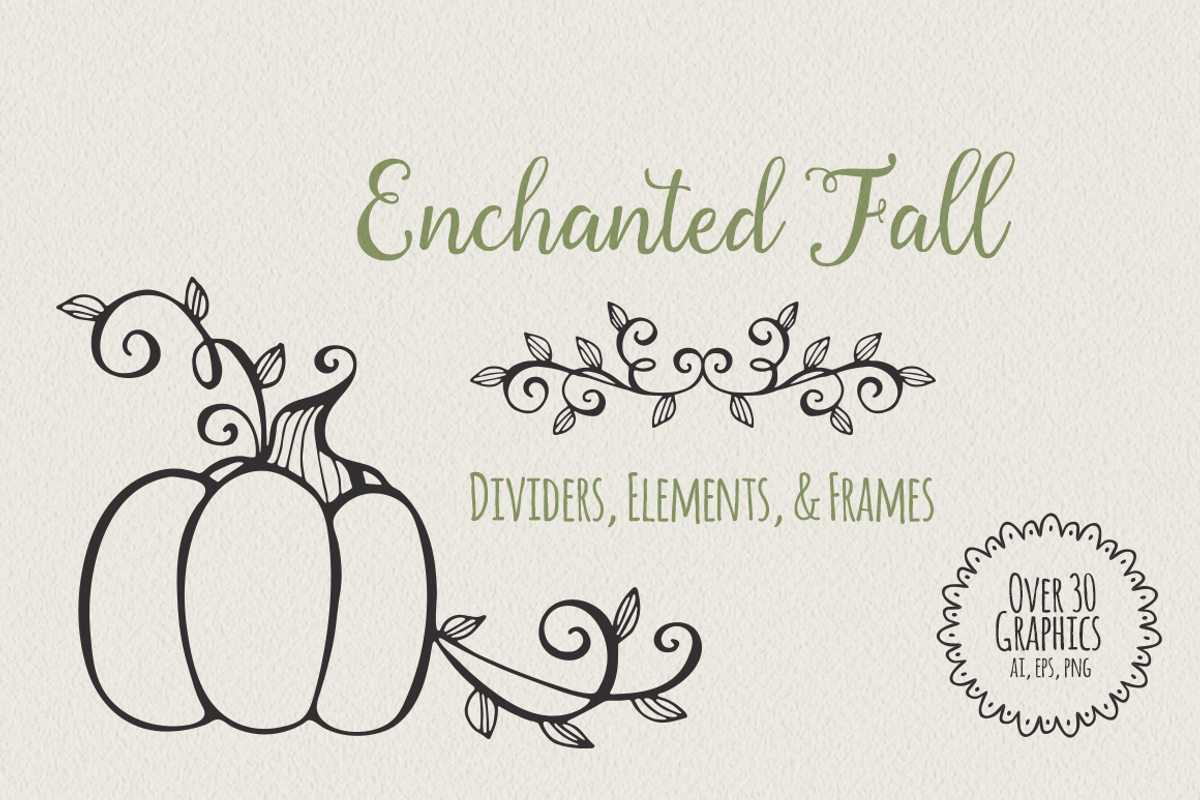 Enchanted Fall Elements, a Decorative Illustration by By Kerri Ann (Photo 1 of 4)