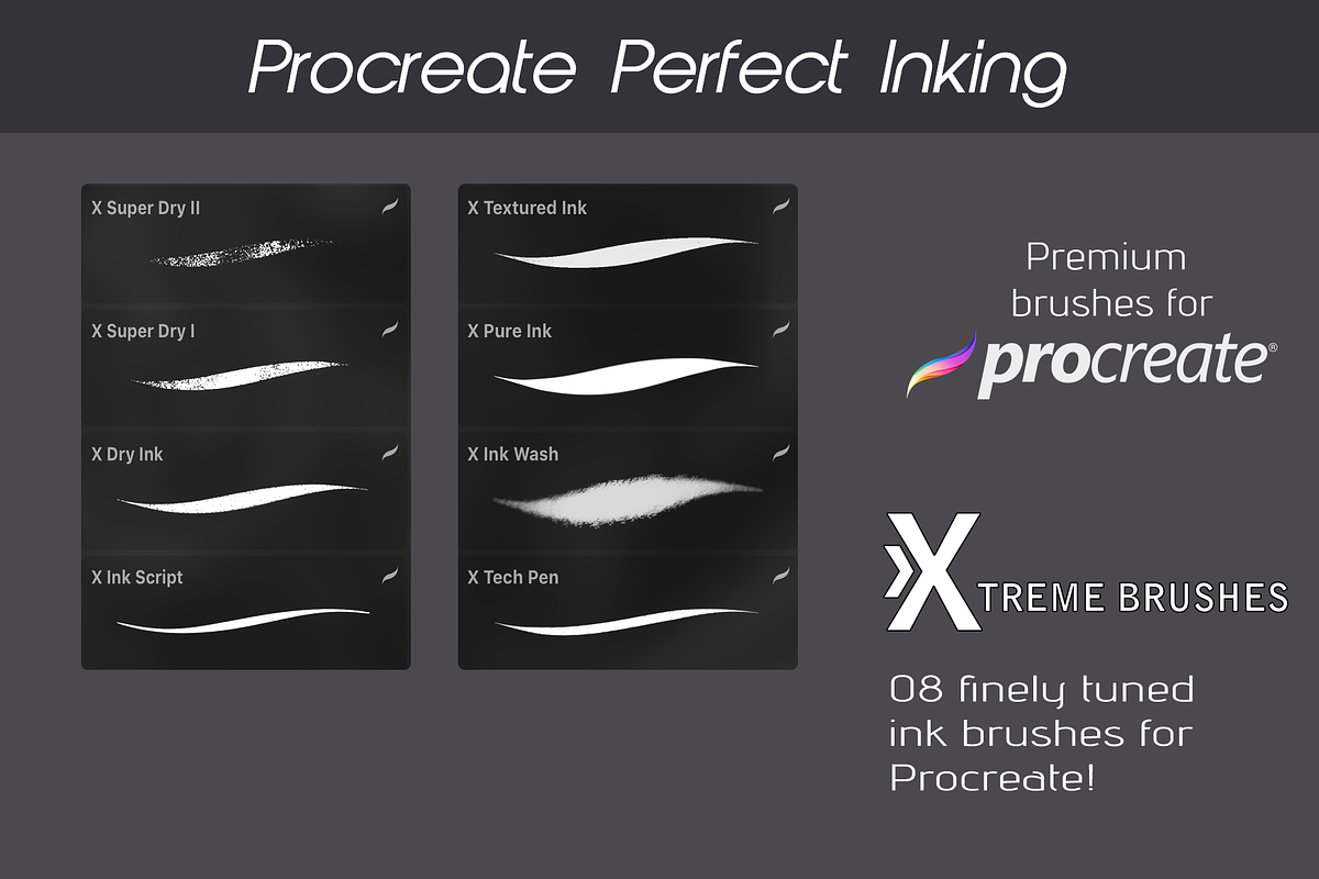 Procreate Perfect Inking!, a Brush Add-On by Extreme Brushes (Photo 2 of 2)