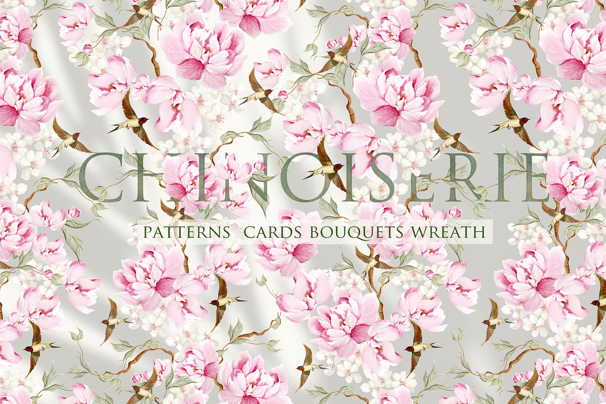 WATERCOLOR CHINOISERIE COLLECTION, a Graphic by Knopazyzy (Photo 2 of 22)
