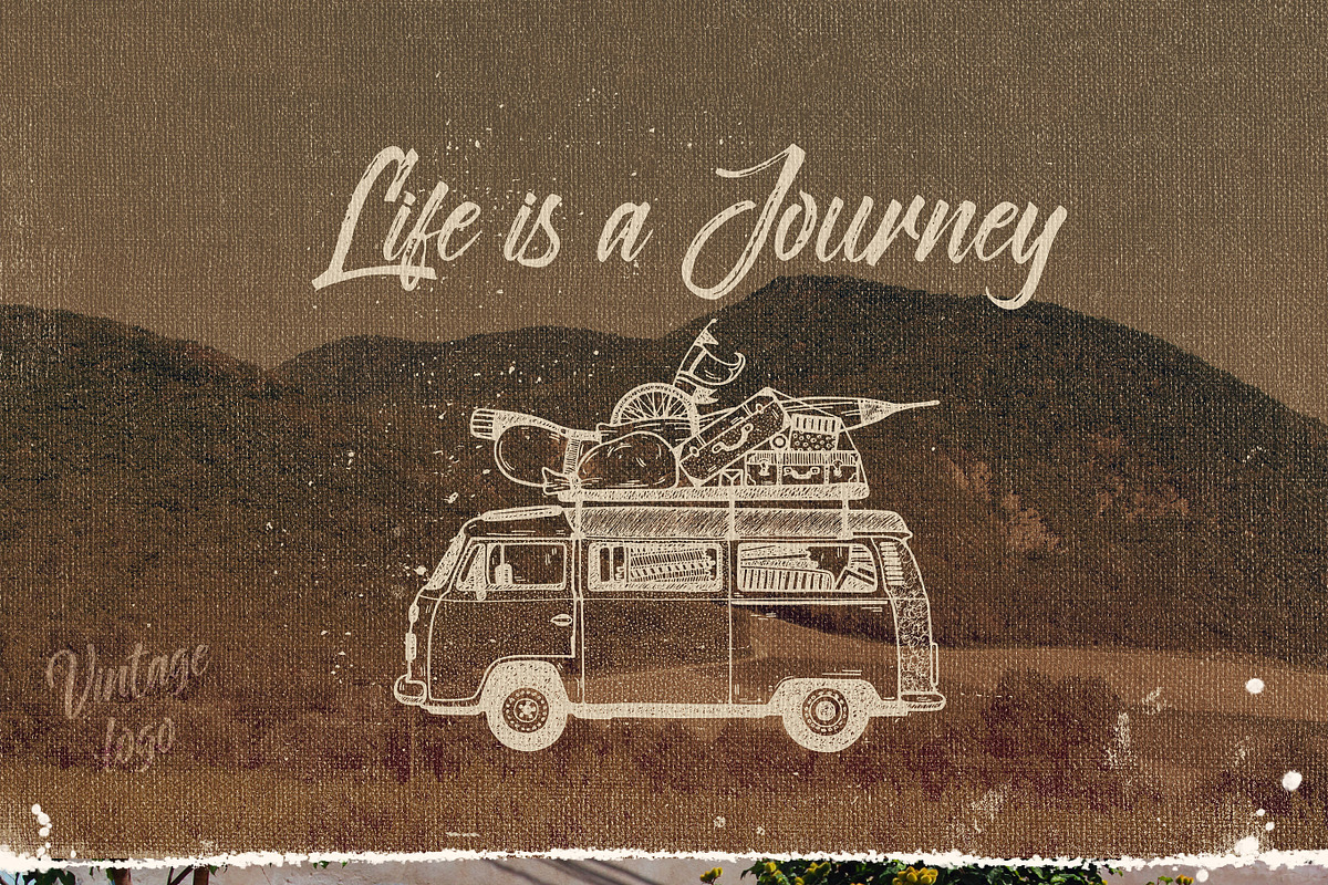 Vintage Hippie Van Print design, an Education Illustration by Krapio (Photo 3 of 4)