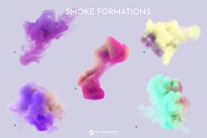 Smoke Formations Backgrounds Shapes