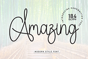 Amazing | Script Font, a Handwritten Font by Scratchones (Thumbnail 1 of 8)