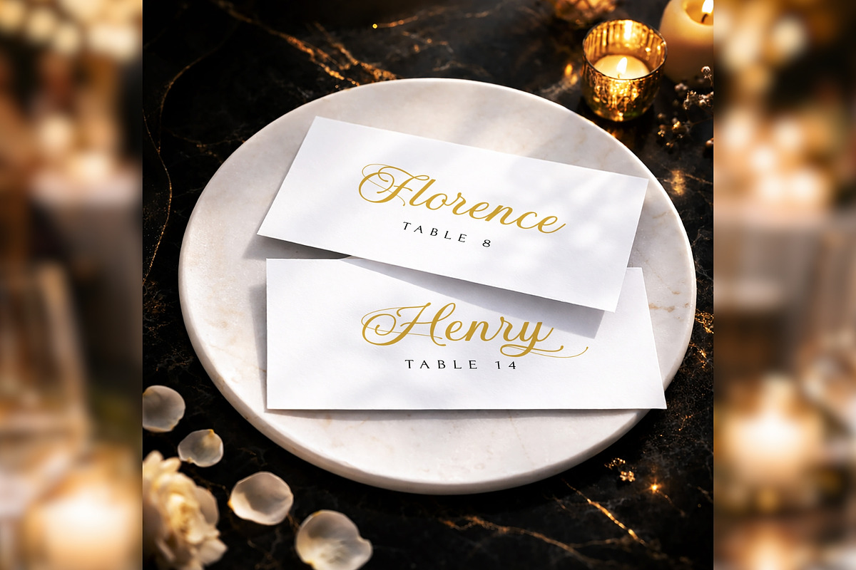 Luxury Place Cards Canva bd004, a Card Template by TyphoonStudio (Photo 2 of 9)