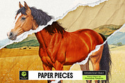 Paper Pieces Photo Effect, a Layer Style Add-On by iDoodle Studio (Thumbnail 1 of 4)