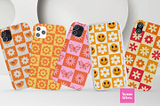Checkered Flowers Vector Patterns, a Pattern Graphic by Yasmine Patterns (Thumbnail 3 of 7)