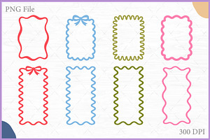 Squiggly Outline Coquette Frame Set, a Decorative Illustration by Gfx Expert Team