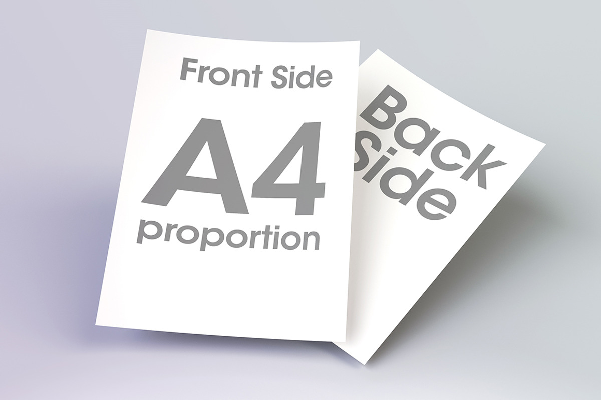 Minimal 2 Versions A4 Paper Mockups, a Print Template by graystudio (Photo 3 of 5)