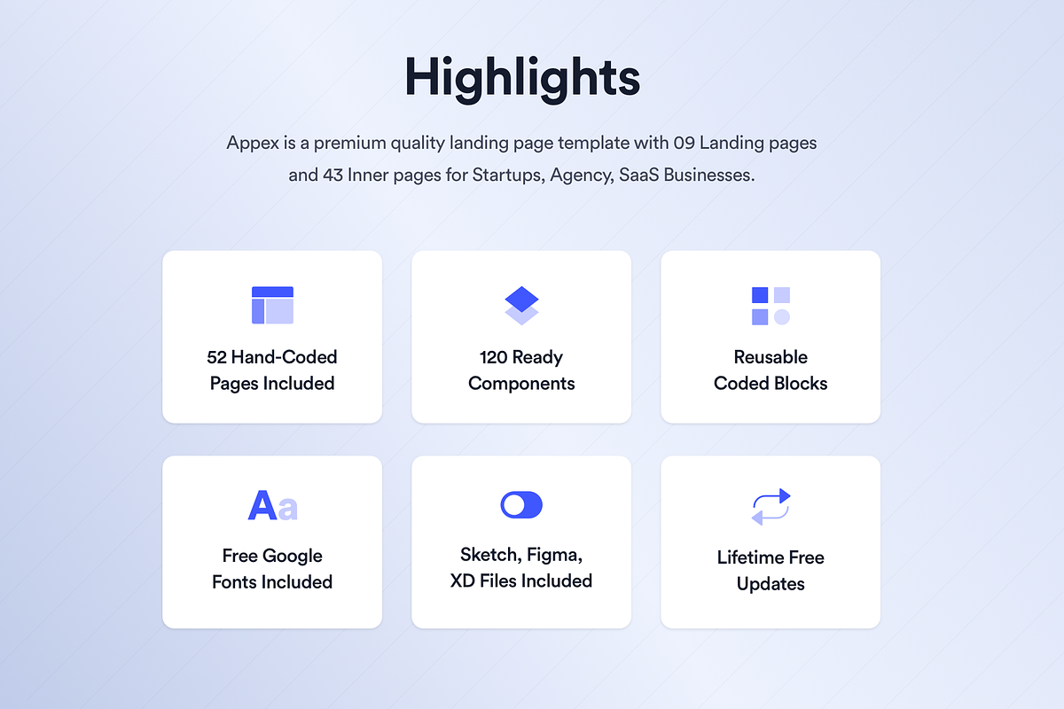 Appex - Bootstrap 5 Landing Template, a HTML Template by FinestDevs (Photo 2 of 9)