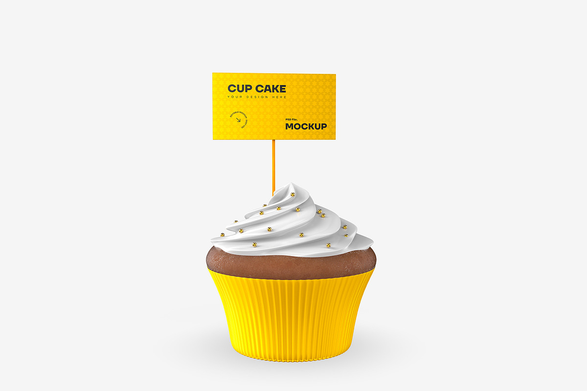 Cupcake Mockup, a Cups & Container Mockup by graphypix (Photo 1 of 3)