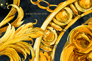 Golden Lion: Baroque Scarf & Pattern, a Pattern Graphic by FineArt (Thumbnail 4 of 6)