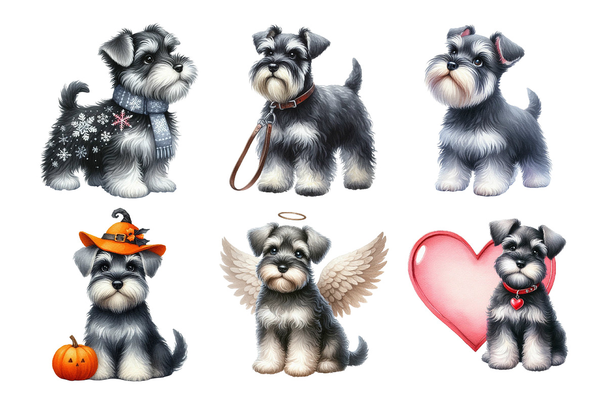 Miniature Schnauzer Dog Clipart, an Illustration by Daily.Designs (Photo 5 of 5)