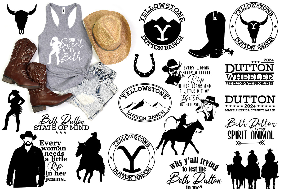 Yellowstone SVG Bundle, an Illustration by Nagore Rodriguez Design