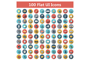 Set of modern icons in flat design