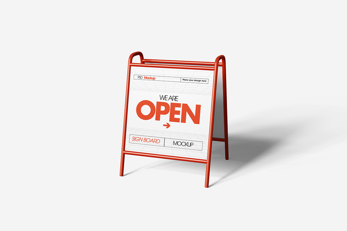 Signboard Mockup, an Advertising Mockup by Indah (Photo 2 of 6)