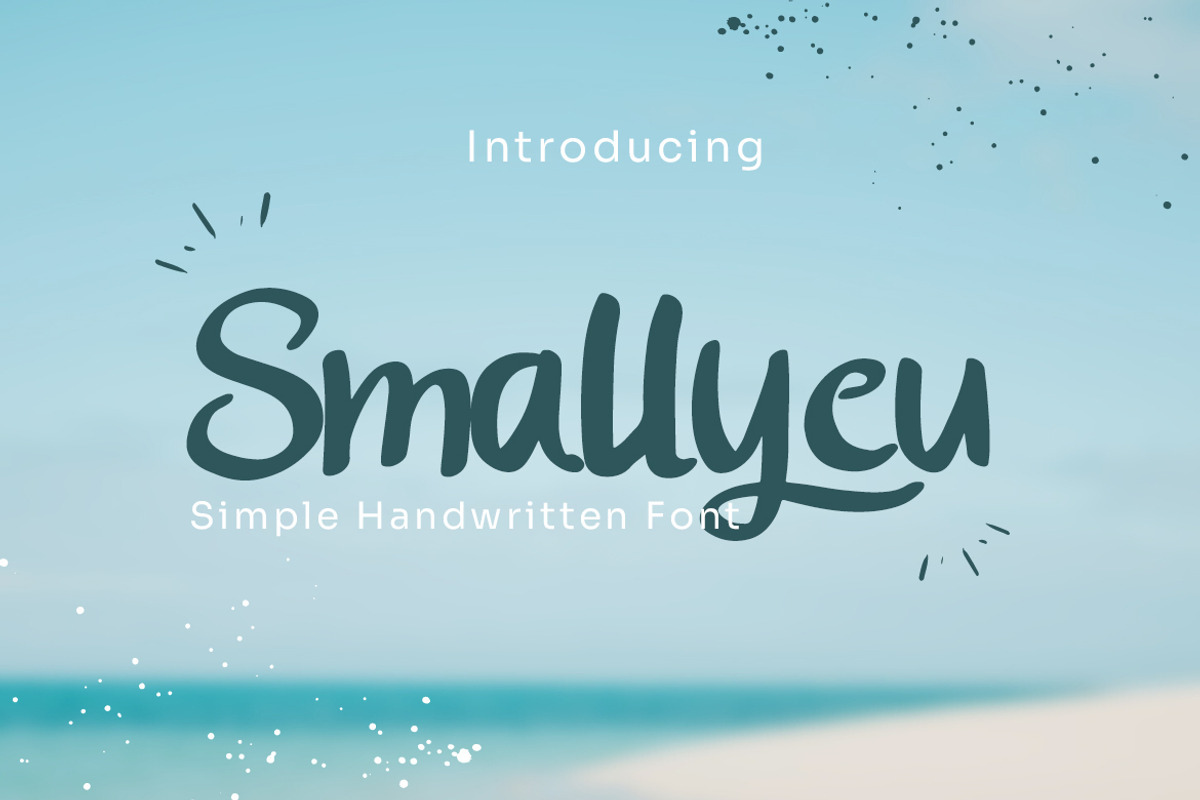 Smallyeu - Handwritten Font, a Script Font by Dhabee (Photo 1 of 8)