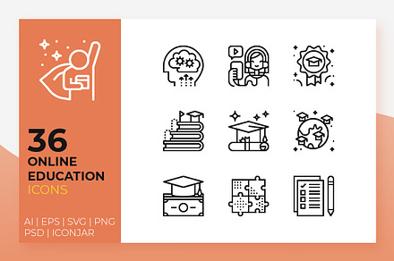 Online Education Icons