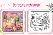 Kawaii Daydreamy Cute Coloring Book, an Animal Illustration by Design Zone (Thumbnail 2 of 4)