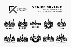 Venice Skyline Icon Vector, an Icon by Akatype Studio