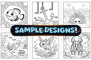 Bold Easy Under the Ocean Coloring, an Animal Illustration by Craftsbeefy (Thumbnail 2 of 4)