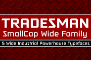 Tradesman SC Wide Family, a Sans Serif Font by GRYPE (Thumbnail 1 of 3)