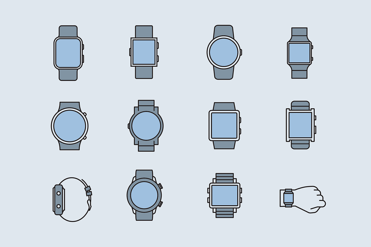 12 Smart Watch Icons preview 2