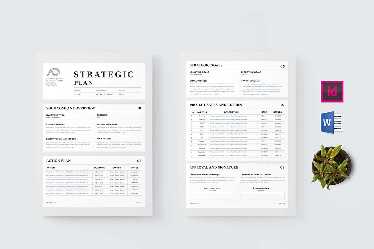 Strategic Plan | MS Word & Indesign, a Stationery Template by design_hut (Photo 1 of 7)