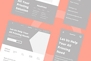 Printing Services Wireframe Website, a Wireframe Template by INSPR STD (Thumbnail 2 of 6)