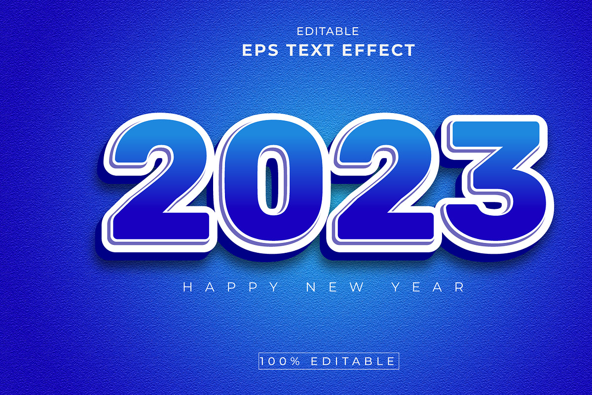 2023 New Year 3d text effect Bundle, a Layer Style Add-On by Mondols Graphic (Photo 7 of 11)