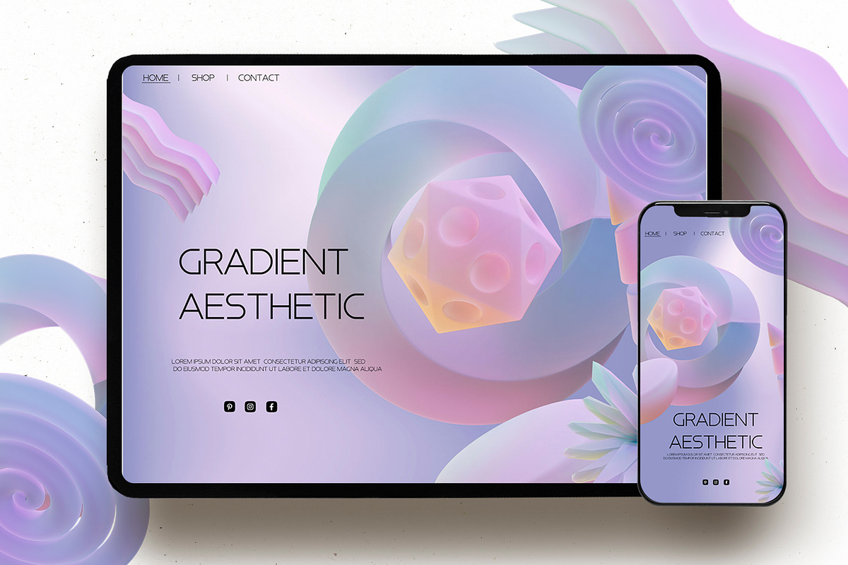 3D Abstract Gradient, a Social Media Template by Mio Buono (Photo 5 of 10)
