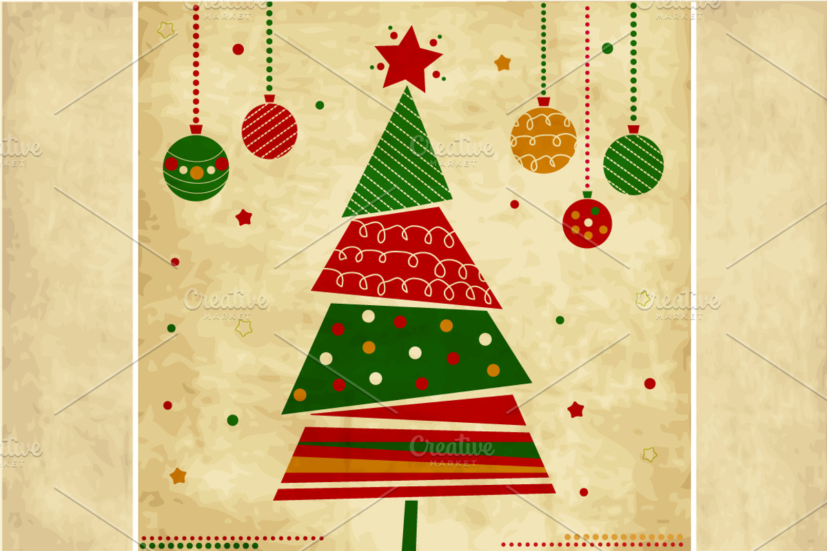Vintage set of Christmas cards, a Decorative Illustration by SmartDesign (Photo 2 of 2)