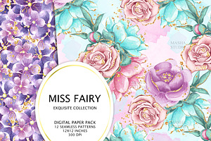 MISS FAIRY Digital Papers