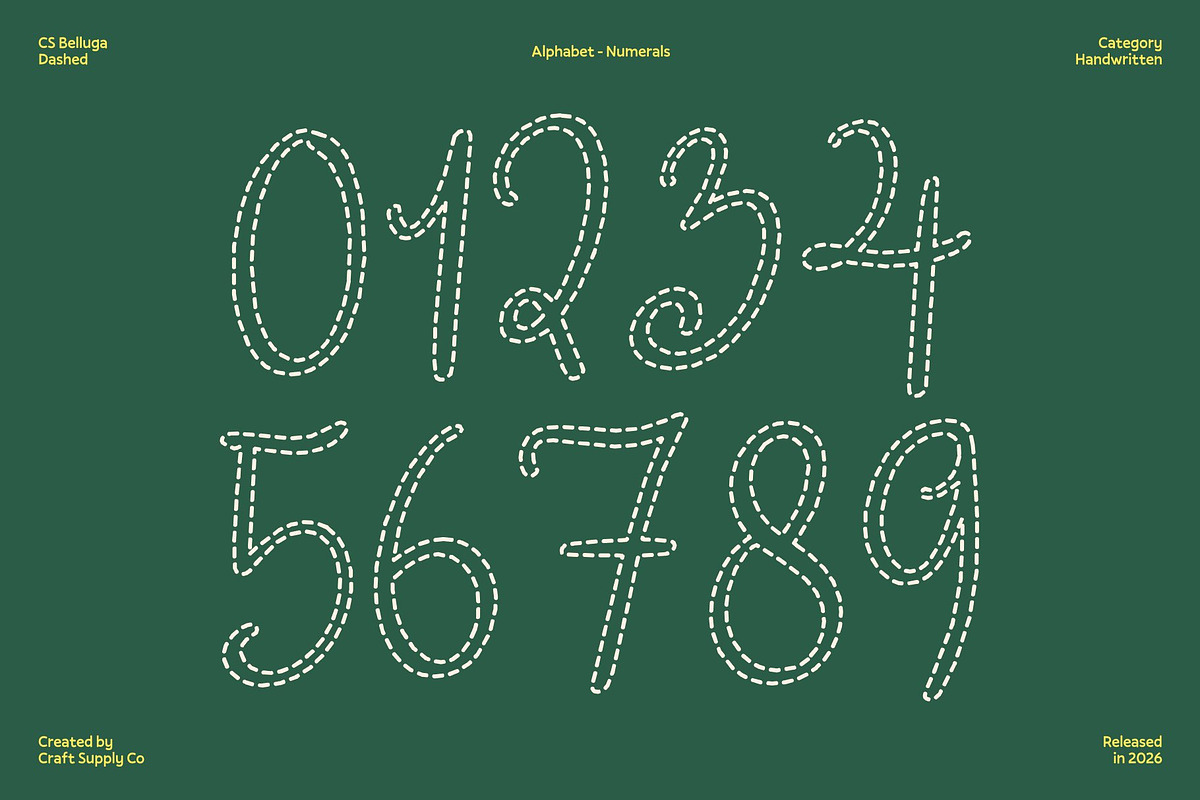 CS Belluga Dashed, a Handwritten Font by Craft Supply Co. (Photo 6 of 8)