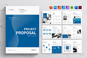 Project Proposal Template, a Brochure Template by DesignCrest (Thumbnail 1 of 14)