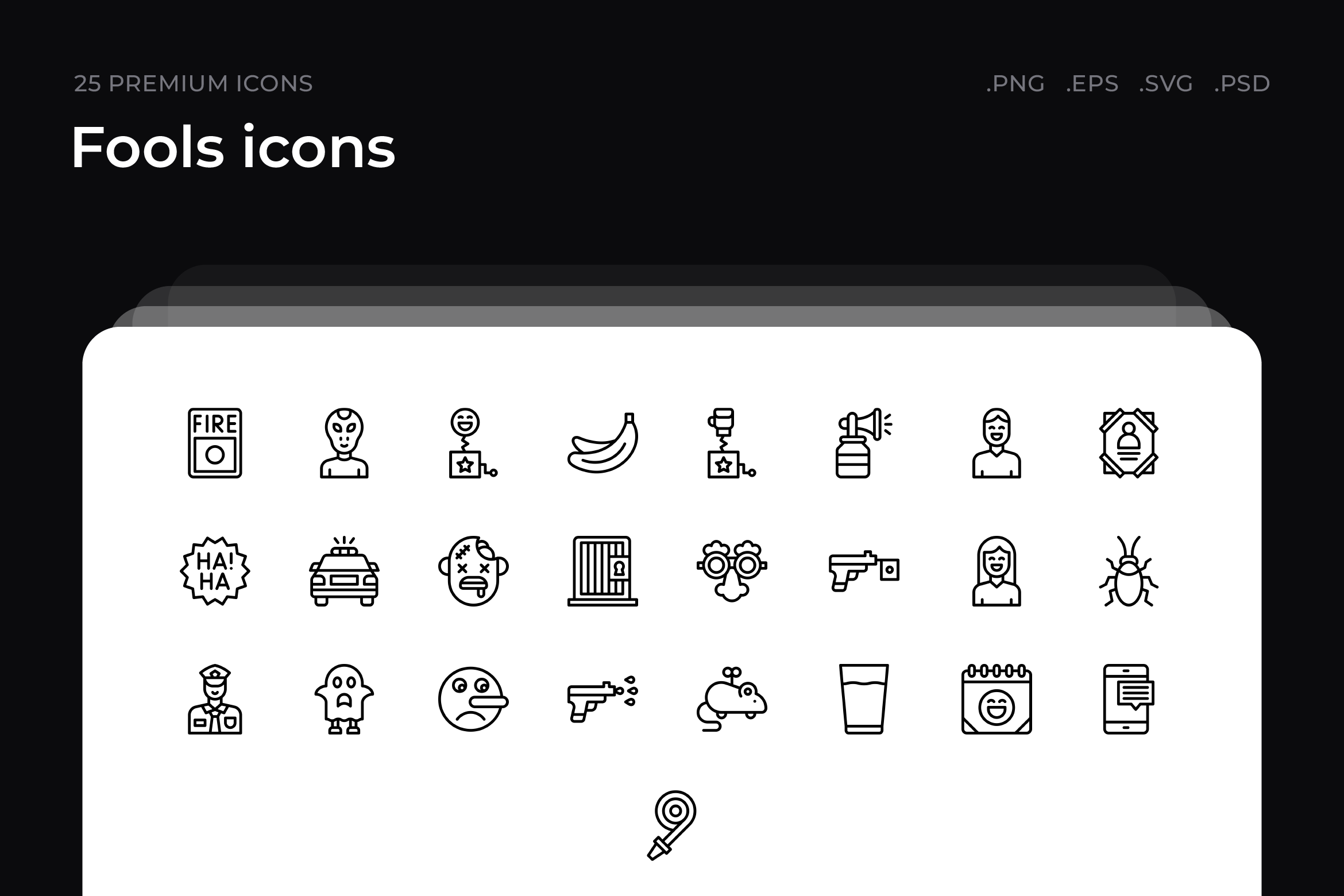 Fools icons, an Outline Icon by Wencory
