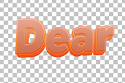 Dear PSD 3D Editable Text Effect, a Layer Style Add-On by TrueVector (Thumbnail 2 of 2)