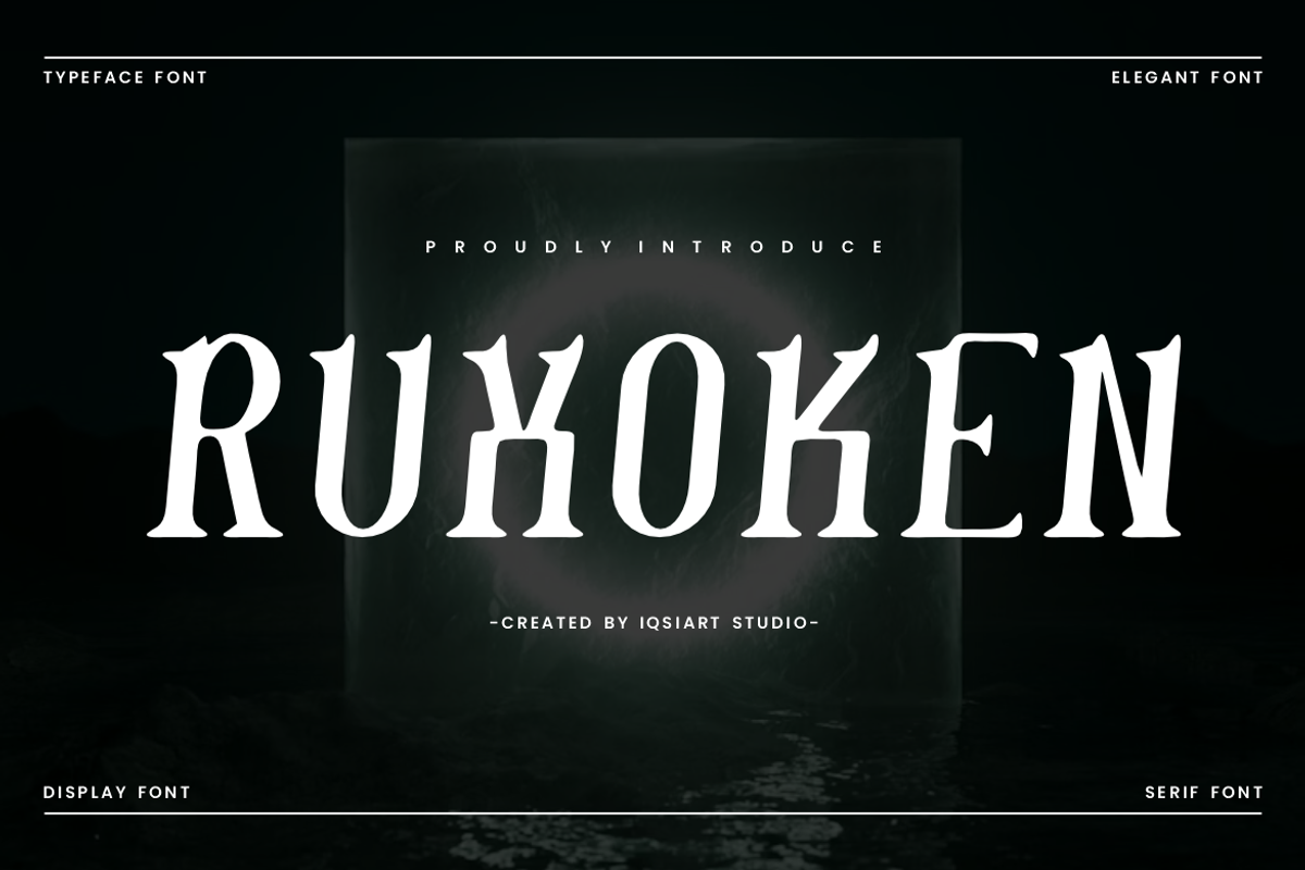 Ruxoken - Elegant Serif Font, a Serif Font by Iqsiart Studio (Photo 1 of 6)