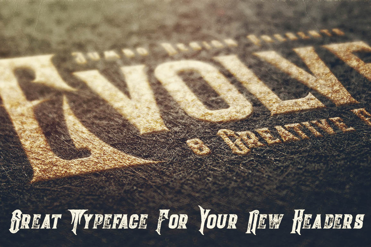 Evolve - Vintage Style Font preview 4