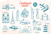 World Landmarks. Vector Clipart Set, an Object Graphic by VerAna (Thumbnail 4 of 9)