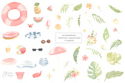 SUMMER PARTY. Watercolor animal set, an Animal Illustration by OlliArtDesign (Thumbnail 3 of 10)