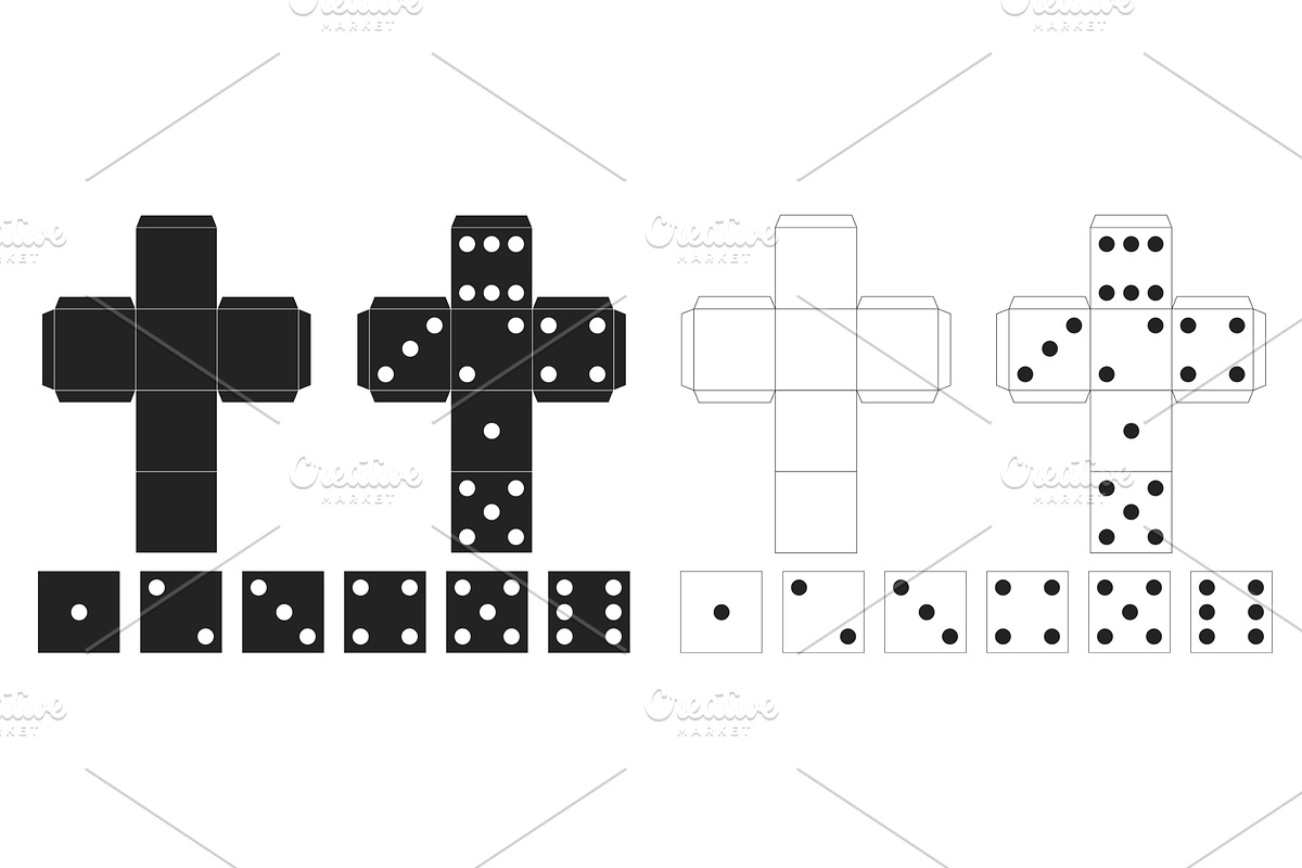 White and black template for making, an Object Illustration by Vectorbuum