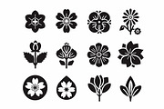 Abstract Floral Silhouette Bundle, an Illustration by Creativeshirt (Thumbnail 3 of 10)