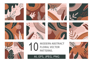 10 abstract vector pattern +bonus