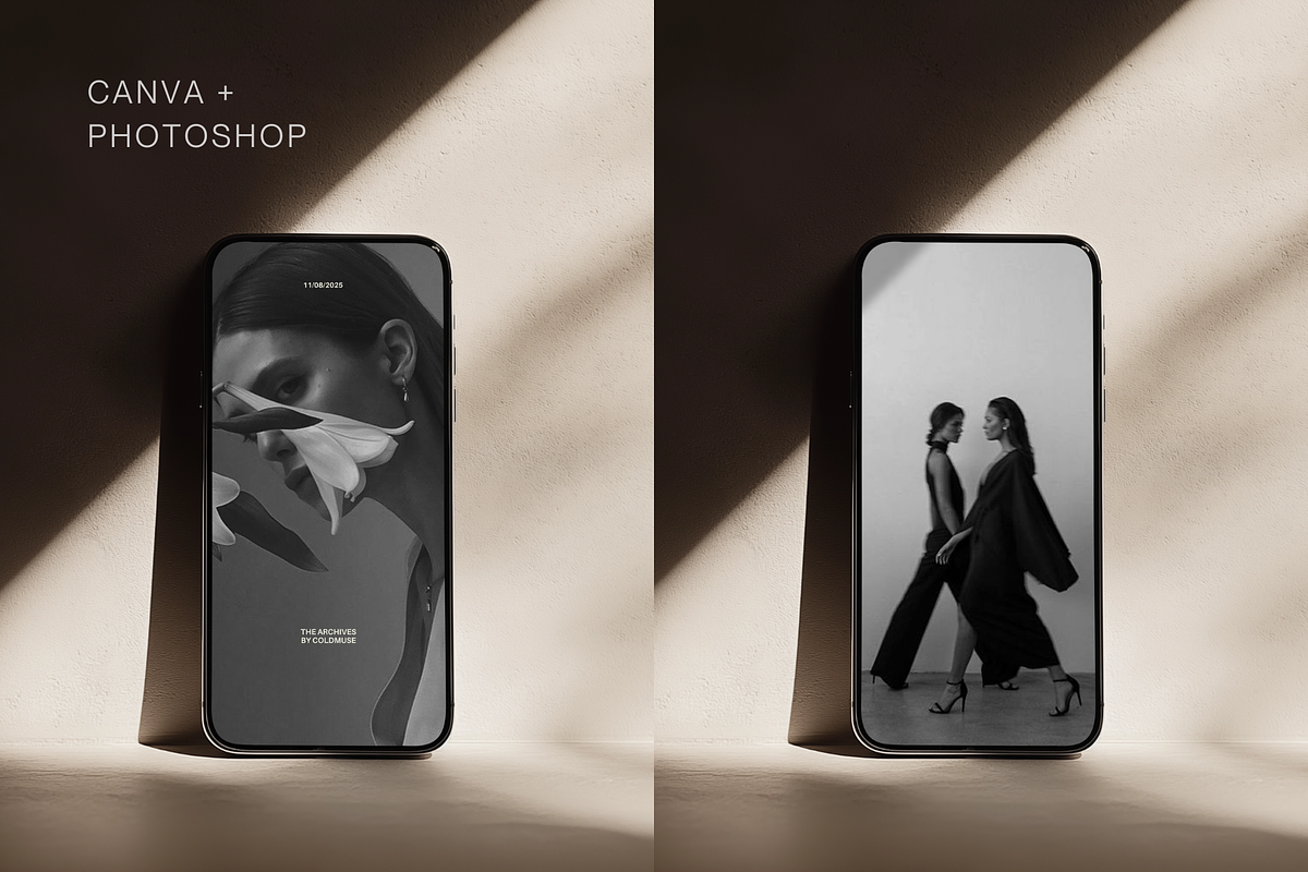 iPhone Mockup Template | Canva + PSD, an iPhone Mockup by The Ethical Agency (Photo 1 of 3)