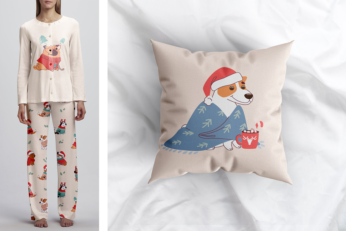 Christmas dogs. Designs generator, an Animal Illustration by Anna Summer (Photo 12 of 14)